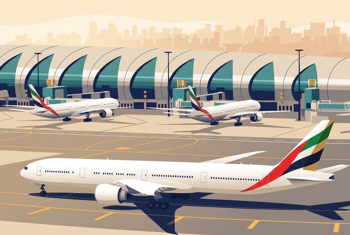 Dubai airport illustration